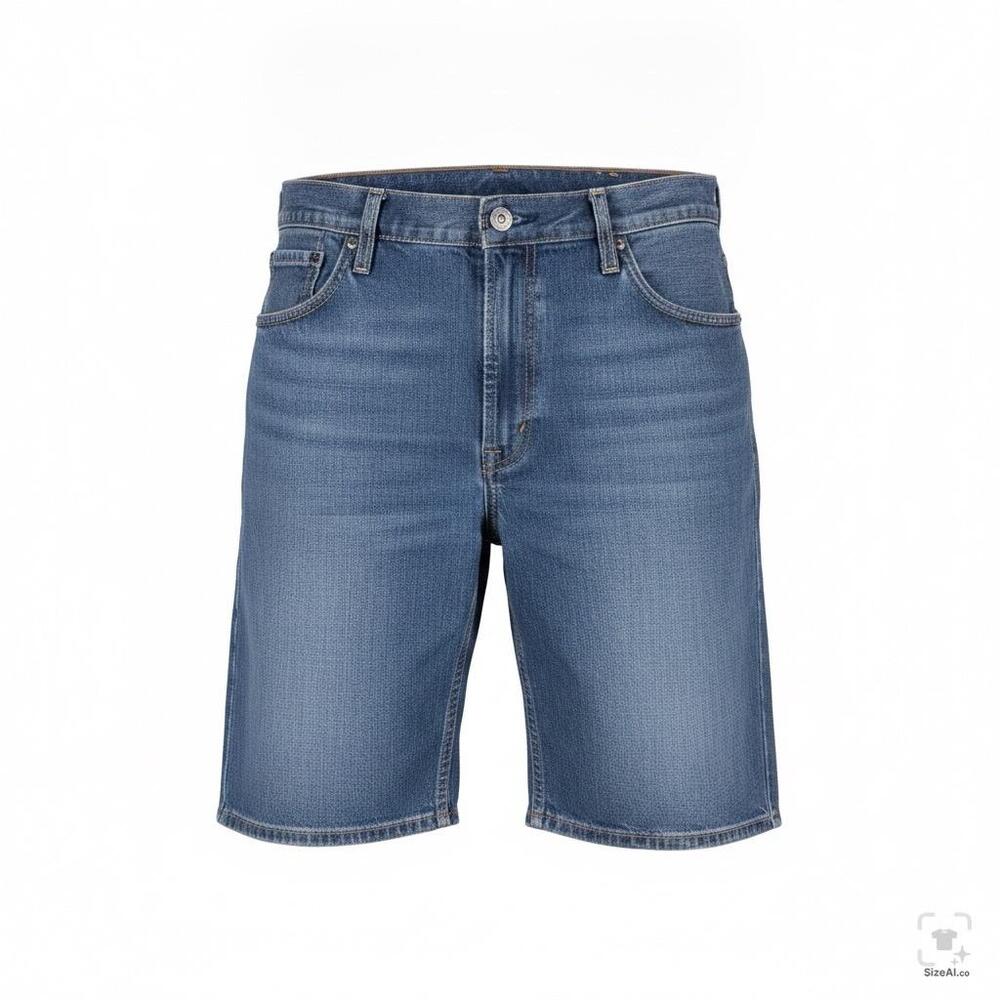 Levi Strauss & Co 569 Shorts Mens 36 Blue Bermuda 12 Inseam 5-Pocket Zip Fly